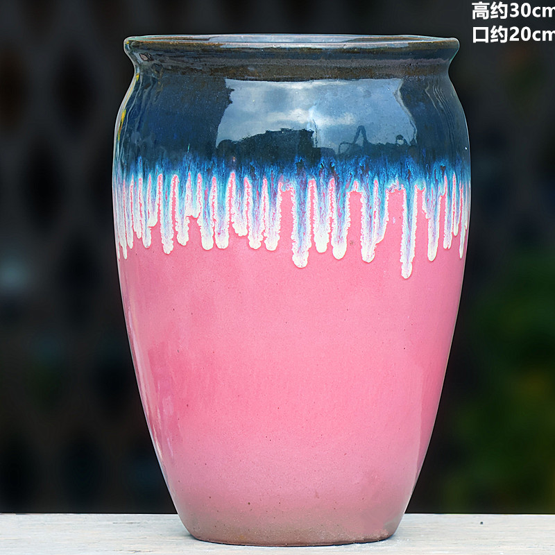 大号粗陶多肉花盆老桩法师悬崖桩室内户外复古透气紫砂陶瓷陶罐盆