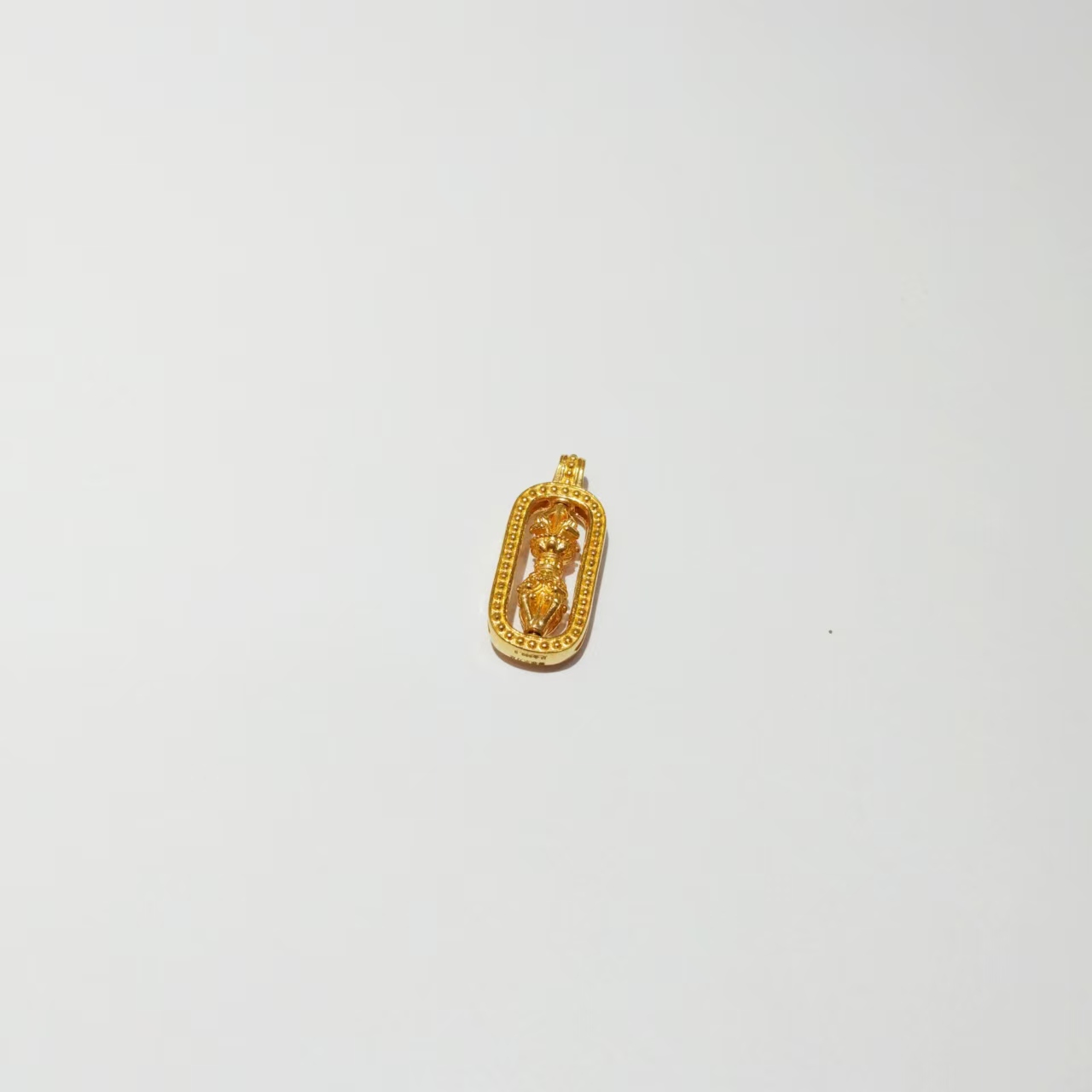 赛菲尔万足®足金金刚杵吊坠