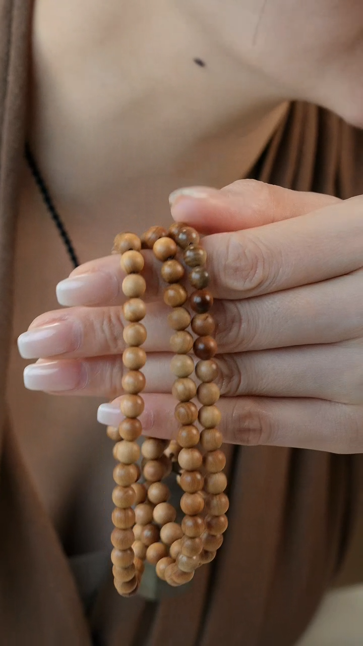 【闪购商品】檀香木手串/手链老山檀108粒 手串不完美