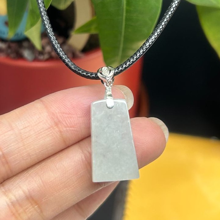 天然翡翠A货挂件吊坠无事牌925银扣头发货一物一证多样性发一件