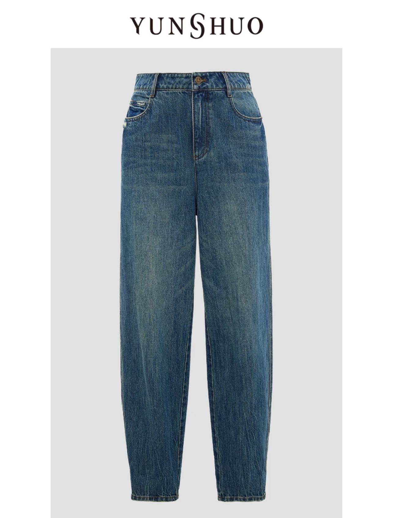 允硕2024秋装老爹牛仔裤