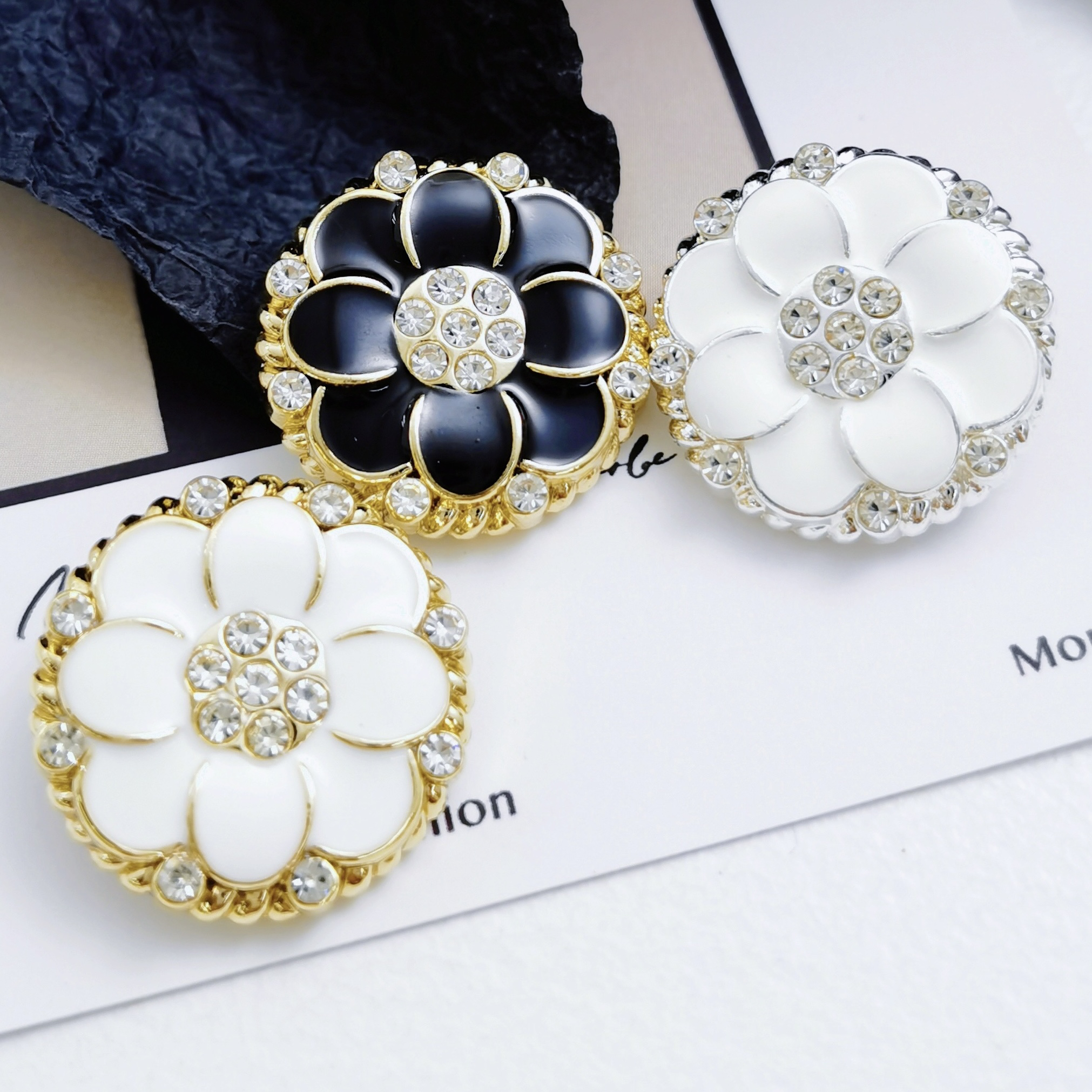 【34号】时尚花型滴油上钻金属手缝钮扣精致小香风外套毛衣钮扣