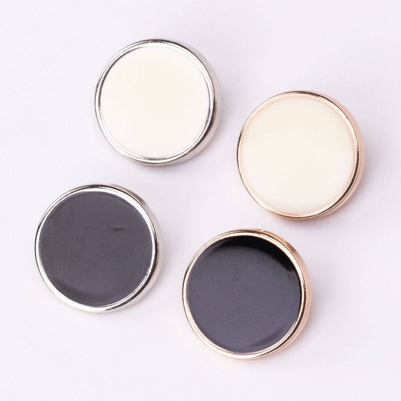 时尚细边点油金属手缝扣高端小香风西装外套毛呢大衣风衣开衫钮扣