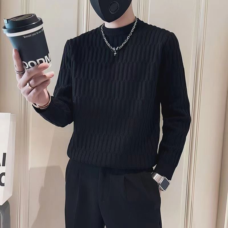 编码【Y】高级感卫衣男士纯色长袖打底衫春秋季内搭2024新款痞帅