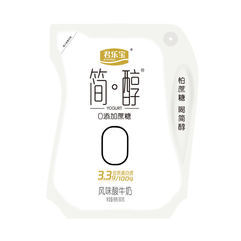 君乐宝简醇风味酸牛奶（0添加蔗糖）180克