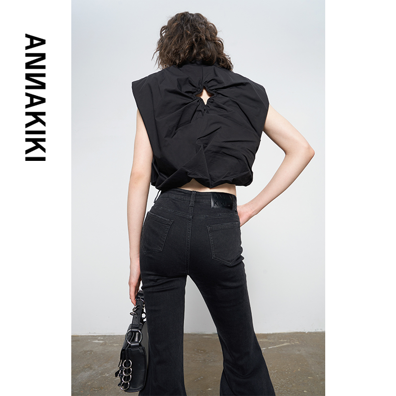 【AUNISEX专属】ANNAKIKI 四芒星镂空无袖衬衫背心女3D3A0306H434