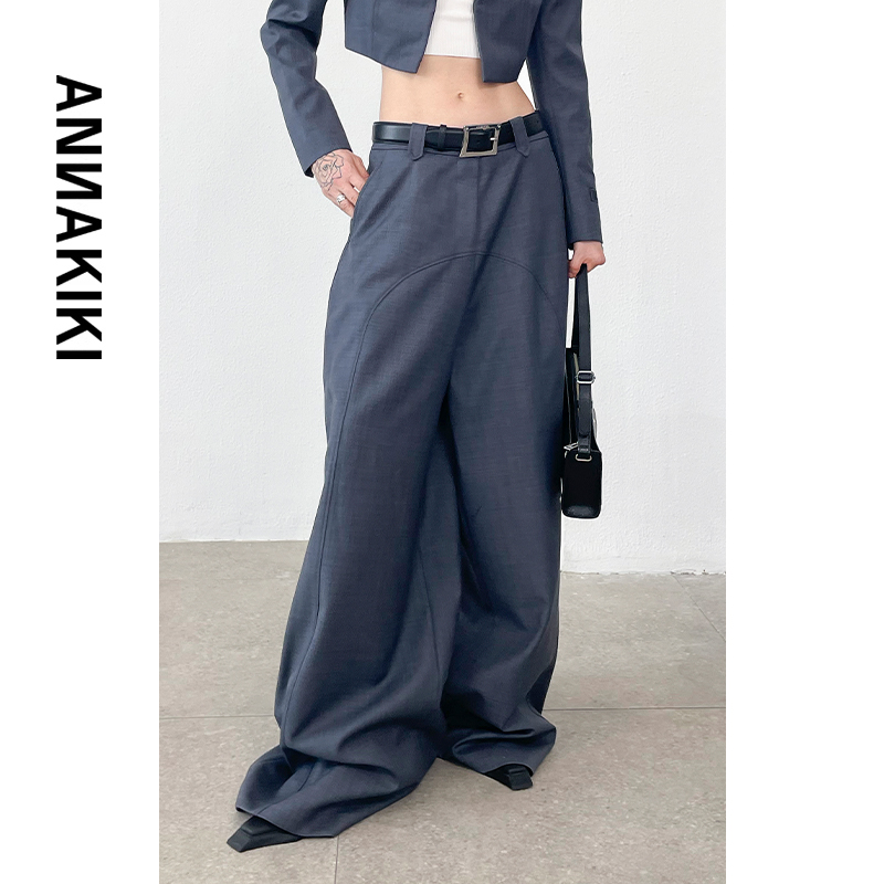 【珠珠EVA专属】 ANNAKIKI 精纺分割宽松长裤 3C4X1233H841