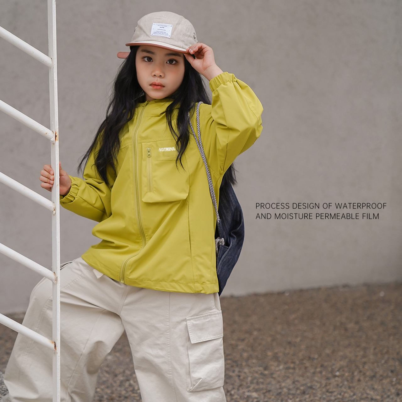 卡儿菲特2024春季儿童潮酷运动户外冲锋衣3511005BC