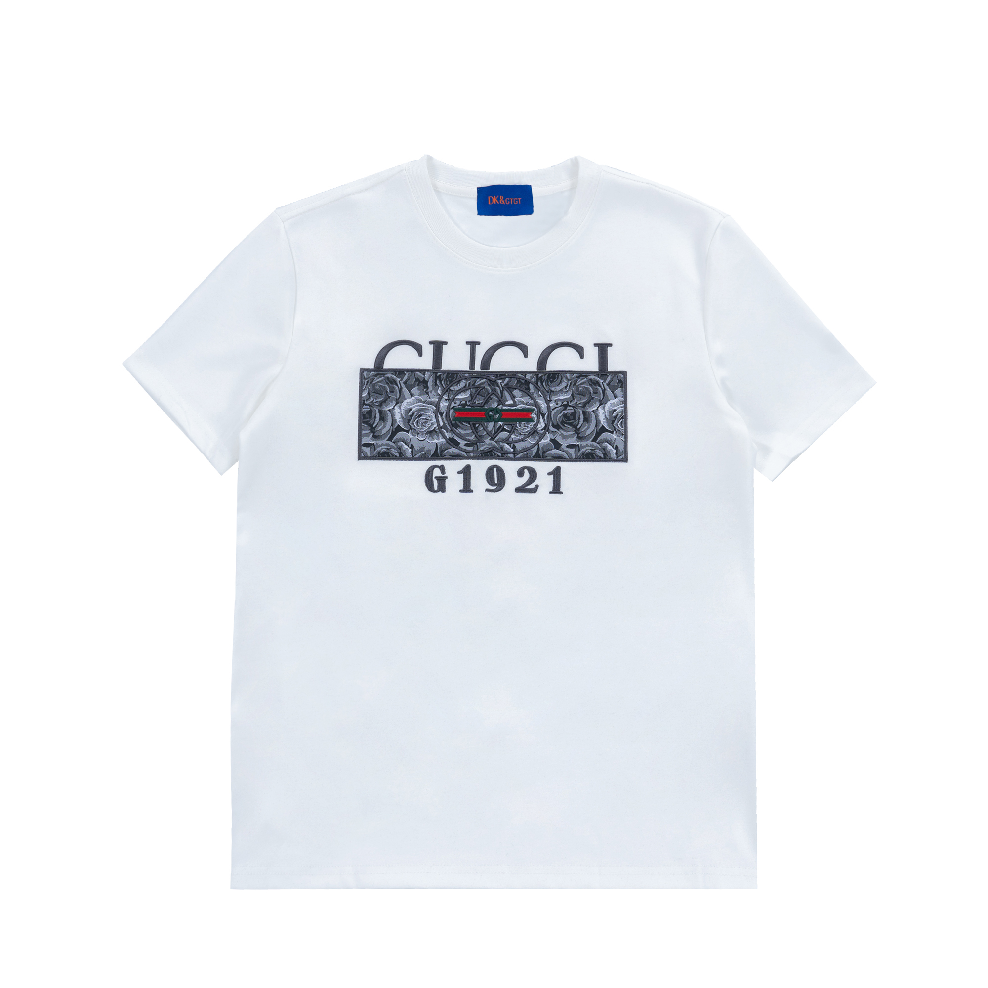 《顺丰包邮》冬季加厚男士轻奢短袖T恤刺绣百搭修身圆领半袖t恤休闲