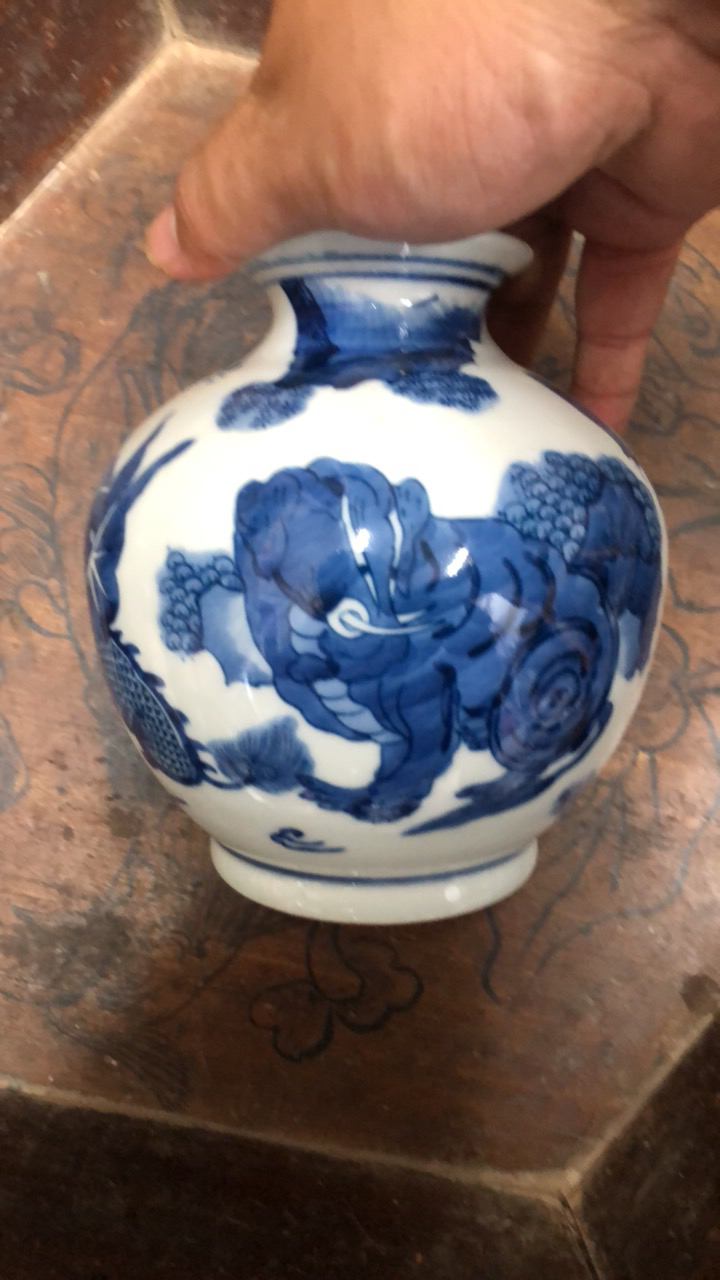 青花瓷器摆件全品陶瓷兰亭序麒麟纯手工主人杯龙纹釉里红缠枝