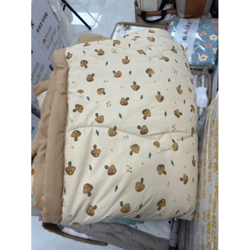 专享【京かわ会社】四季通用水洗棉被子 小小蘑菇  不挑花色  瑕