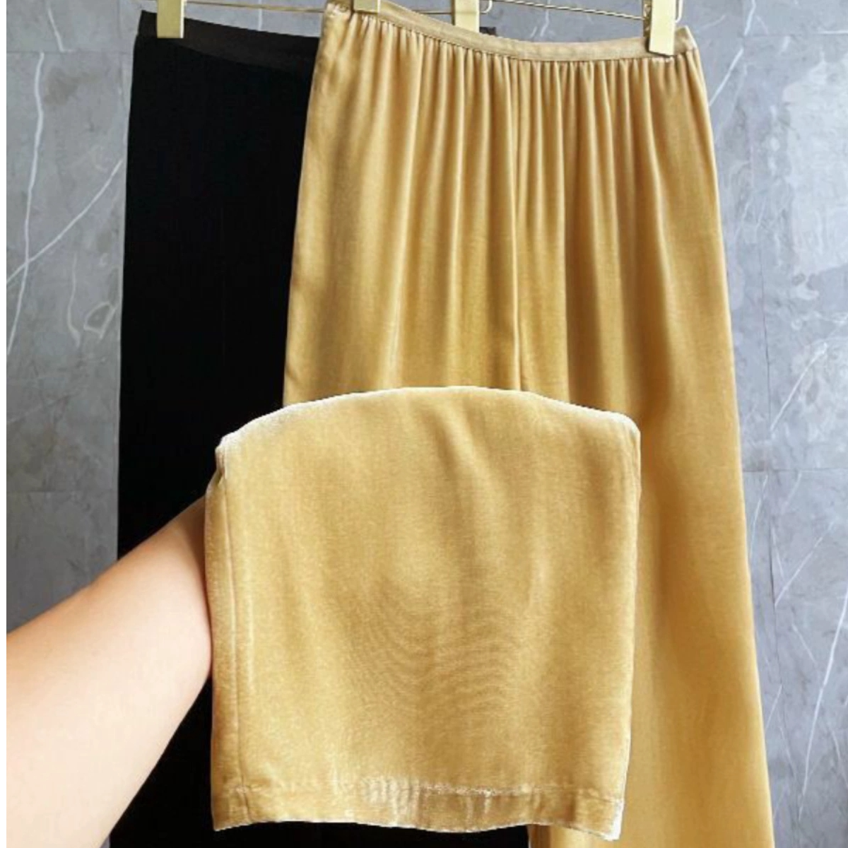 桑蚕丝无缝直筒裤春夏新款百搭休闲时尚洋气女装长裤