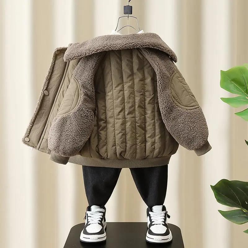 男童棉服冬季新款韩版儿童秋冬男孩加棉外套宝宝冬装短款衣服