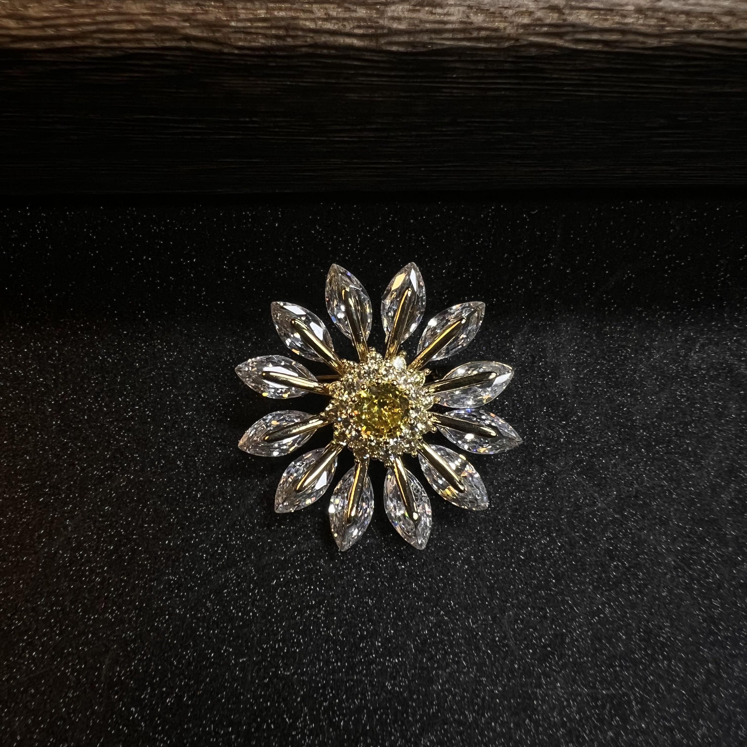 0361 旋转向日葵花朵胸针LXT0361H