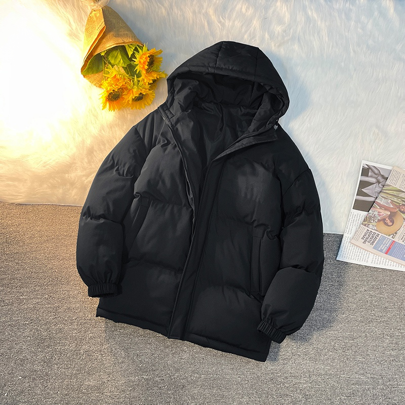 森馬系棉衣外套男秋冬季新款宽松连帽棉服潮牌大码男棉服韩版