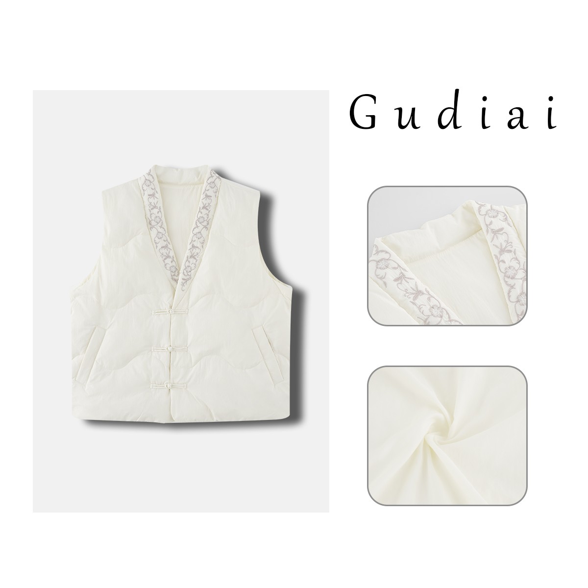 【胧月】冬款新中式羽绒国风马甲A292-Y2347