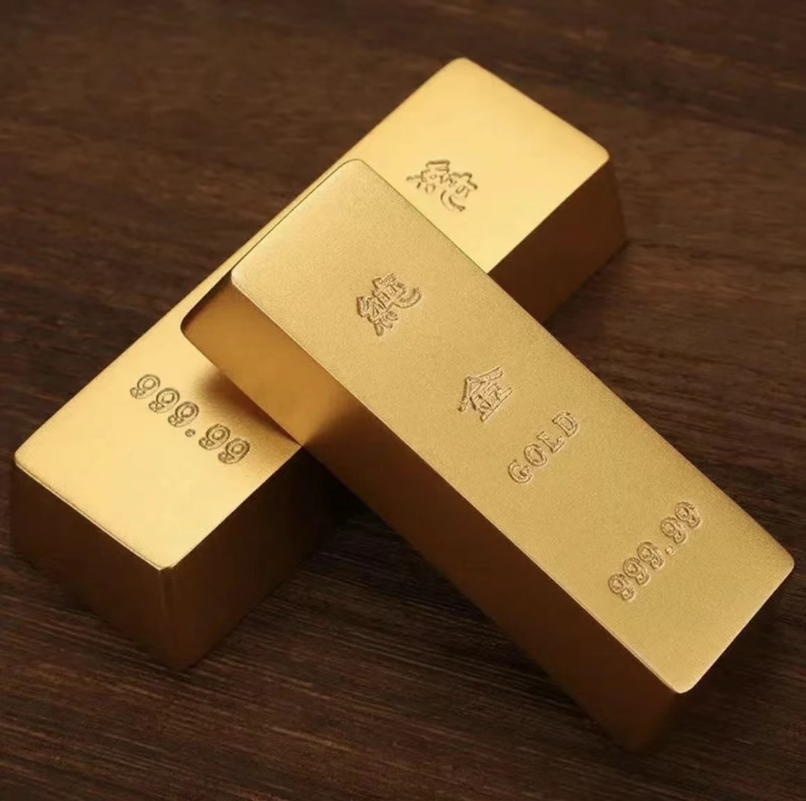 实心仿真元宝金条摆件礼品工艺品聚宝盆办公室装饰新房装饰品礼品