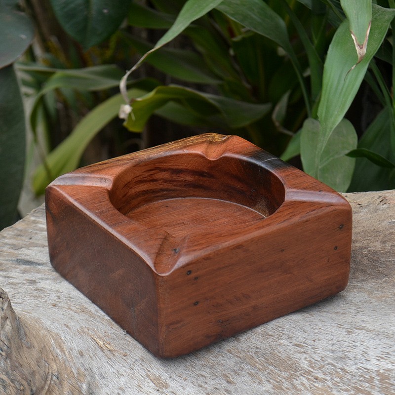 老船木烟灰缸手工创意实木家用客厅烟灰缸茶餐馆酒吧木质中式定制