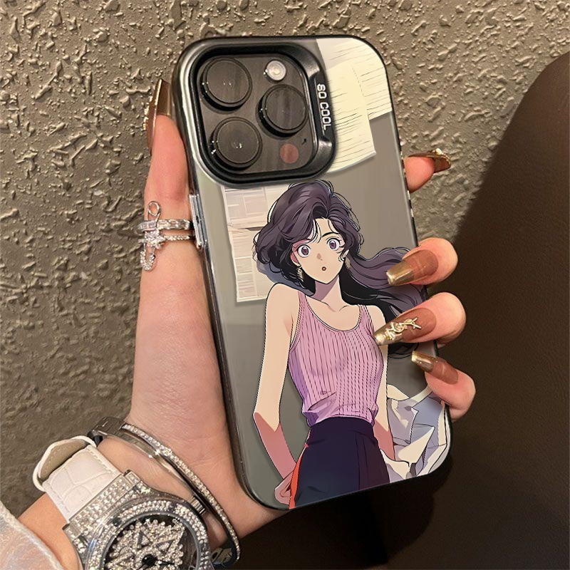 炫彩女孩苹果15手机壳iPhone14防摔13plu创意12潮酷11卡通手机壳