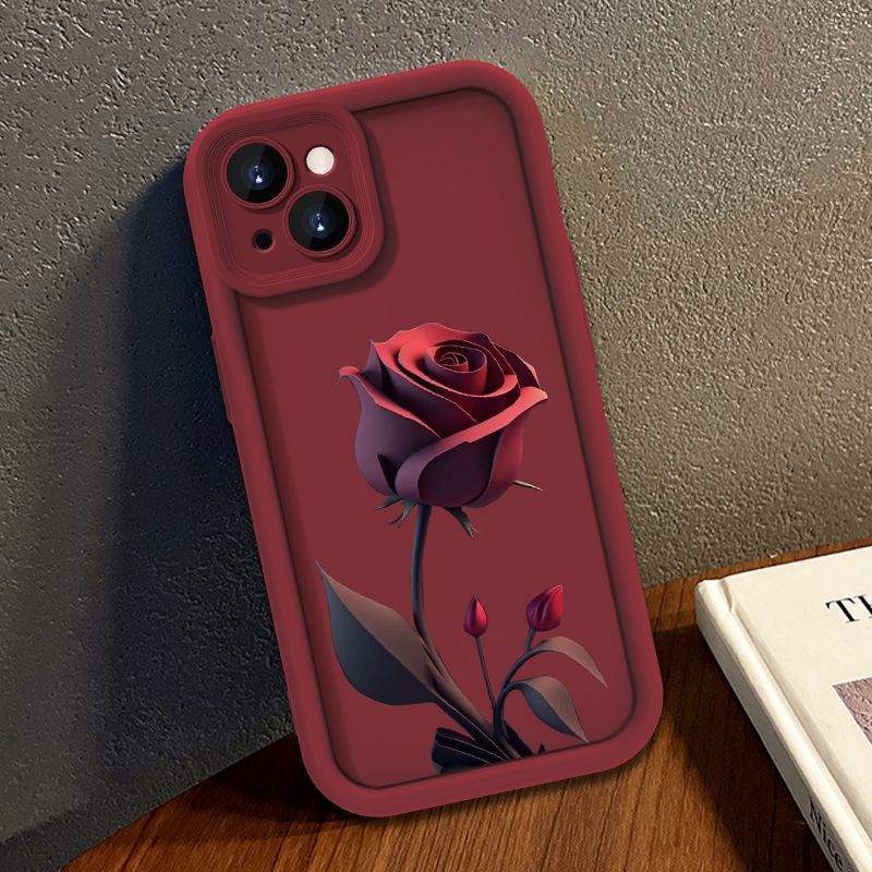 暗香玫瑰苹果15ProMax软胶iPhone14pro/13高颜值12/11手机壳8P/XR