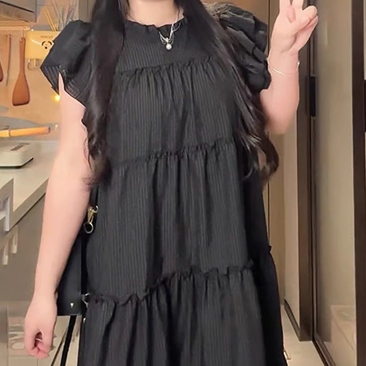 【追光流蝶】荷叶边连衣裙气质裙子