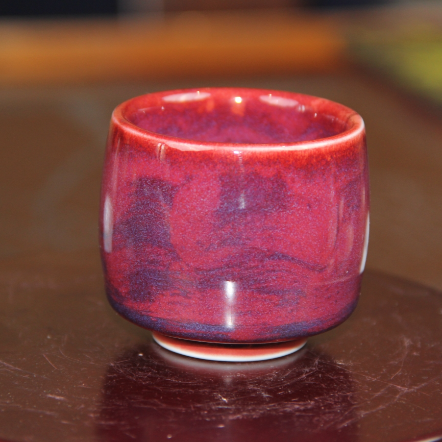 钧瓷单杯功夫茶杯小杯子玉石釉原矿手作