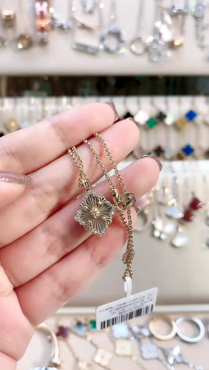 【闪购商品】贝壳（贝母）项链18K金镶嵌18k金镶嵌 k黄 多人