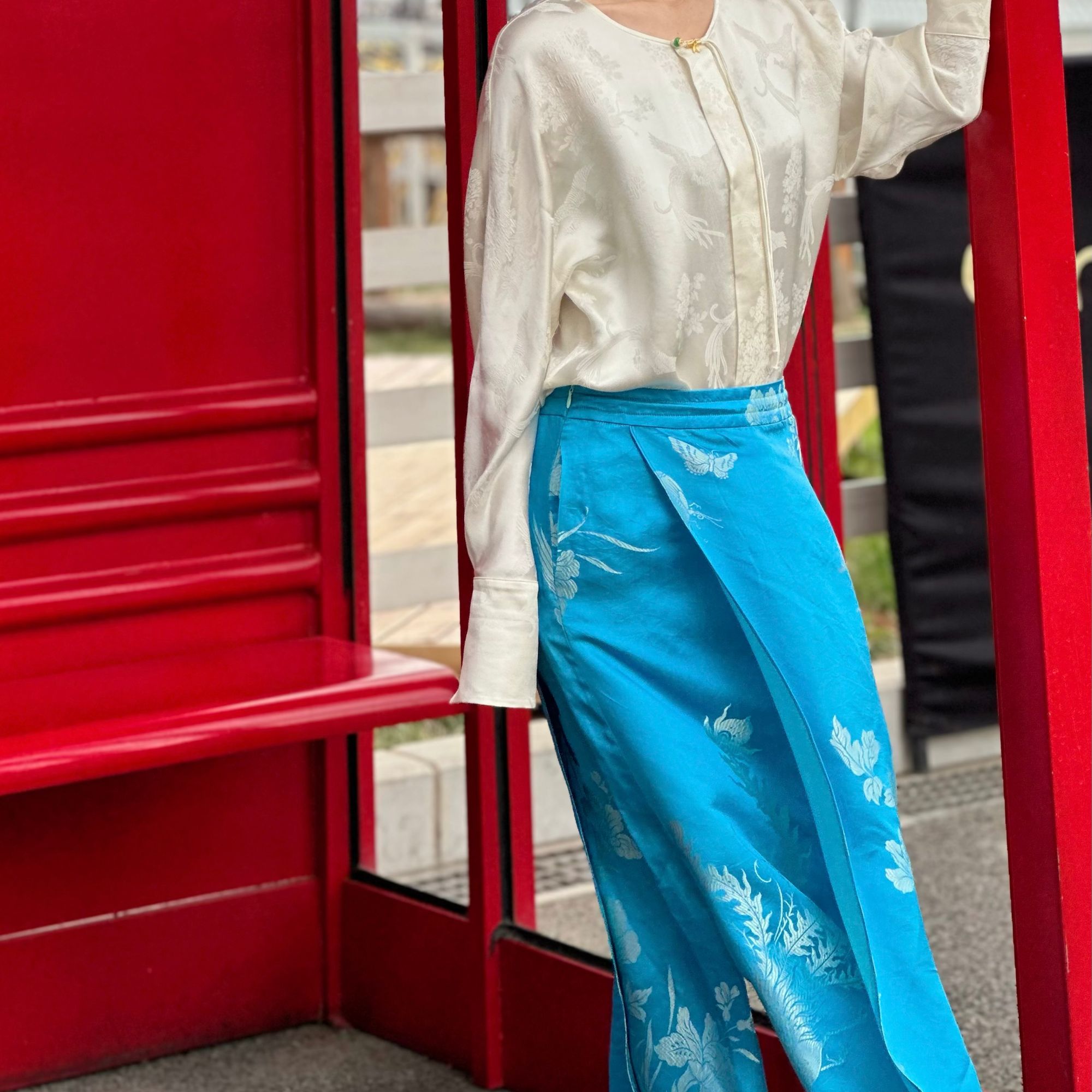 羽茜-秋收冬藏-国潮原创设计款休闲日常中式复古百搭款软缎马面裙