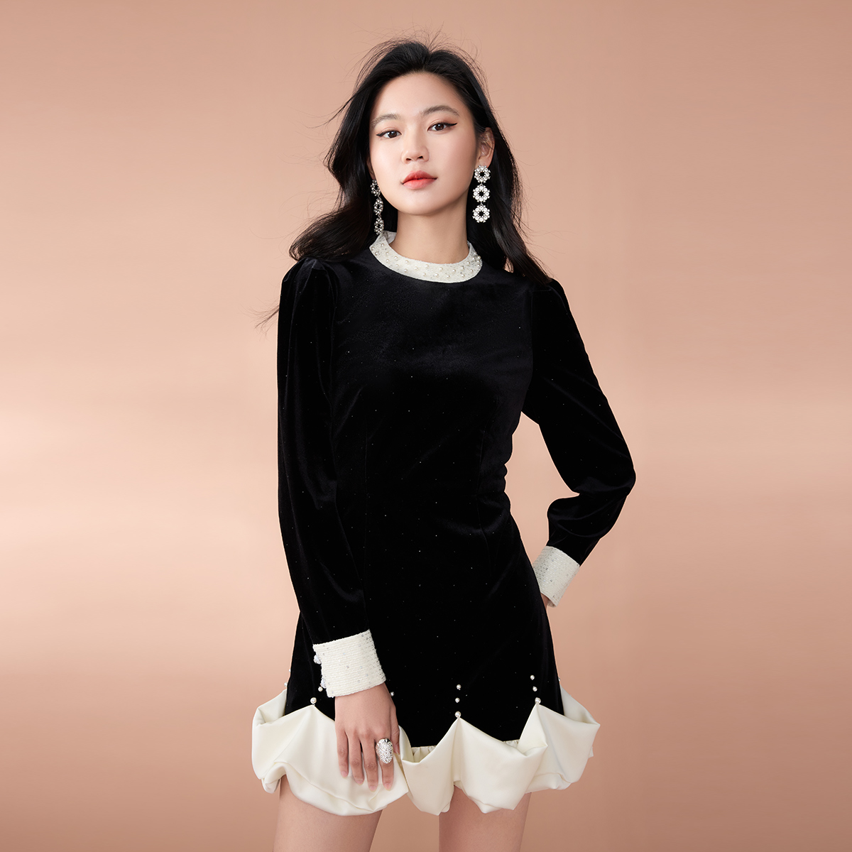 【媛媛女王专享】EVA OUXIU/伊华欧秀连衣裙43KAQ5179