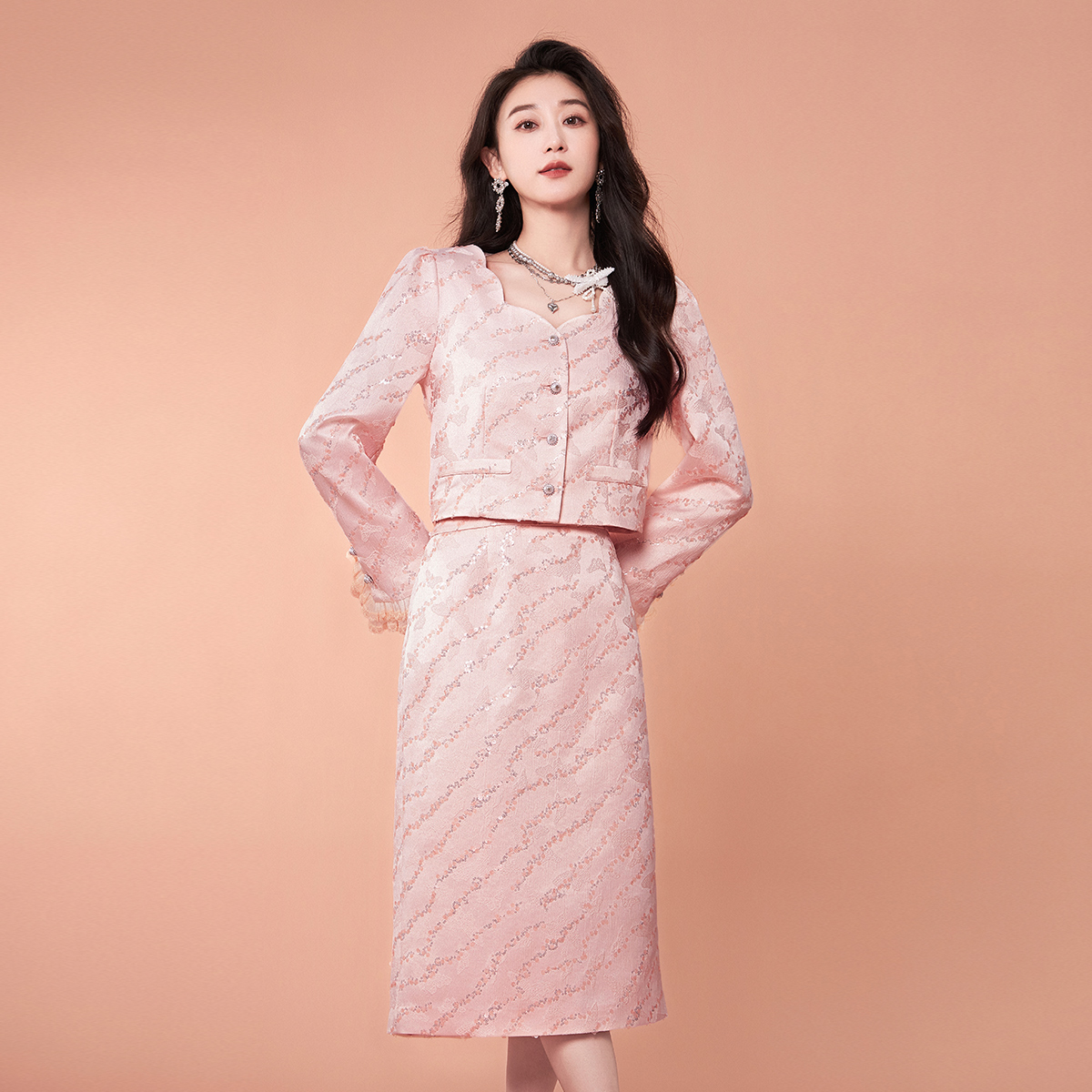 【老板娘夏天】EVA OUXIU/伊华欧秀时尚套装43WTZ5124