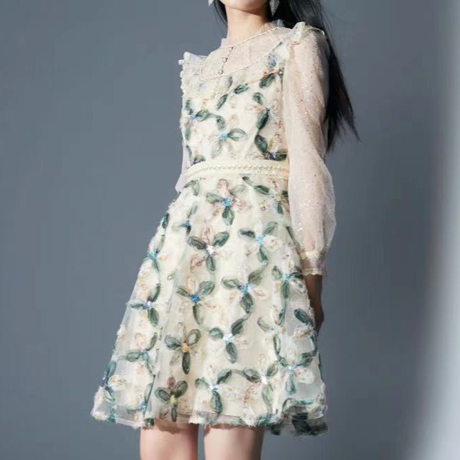 【高高甄选】EVA OUXIU/伊华欧秀连衣裙33WAQ3680