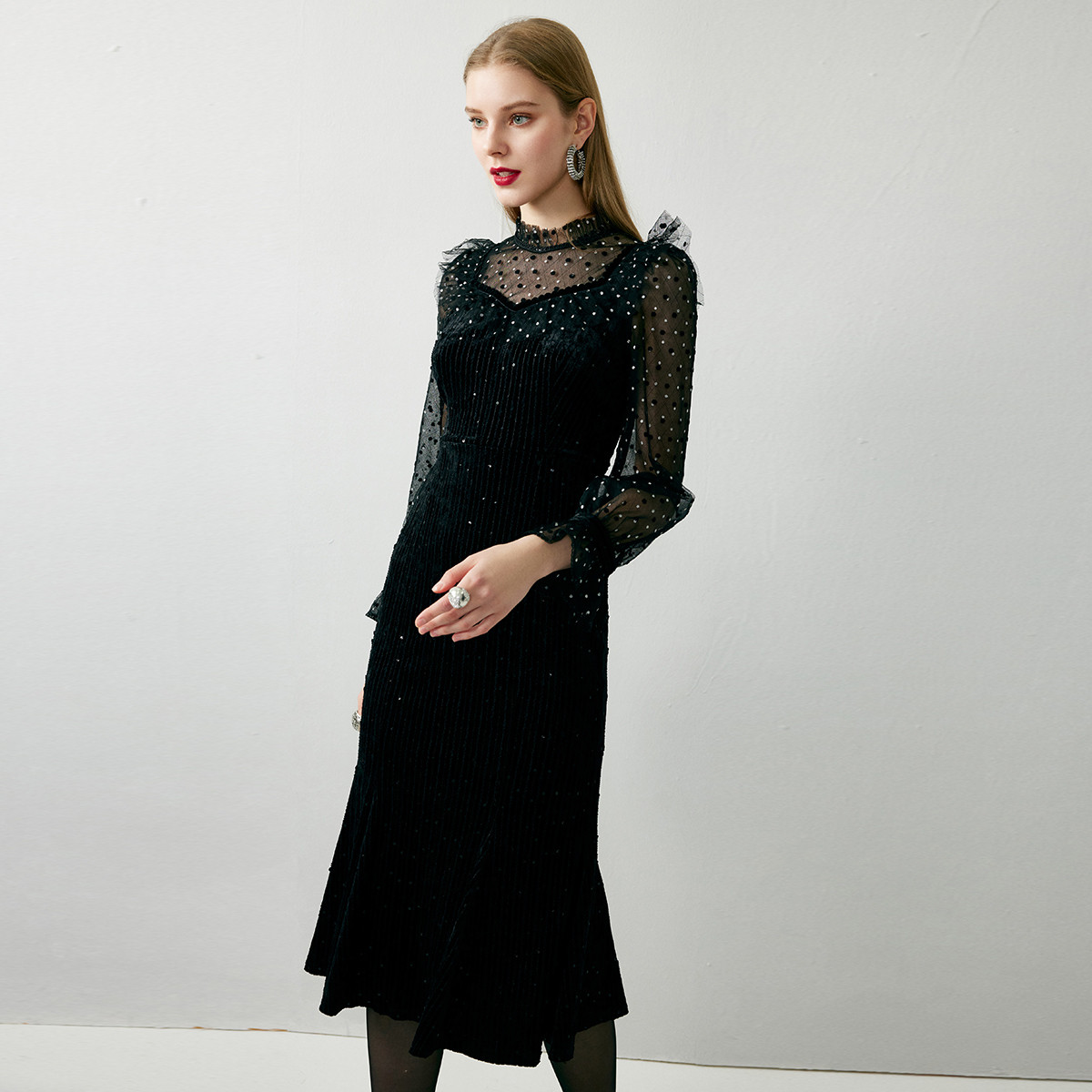 【高高甄选】EVA OUXIU/伊华欧秀连衣裙35WAQ3939