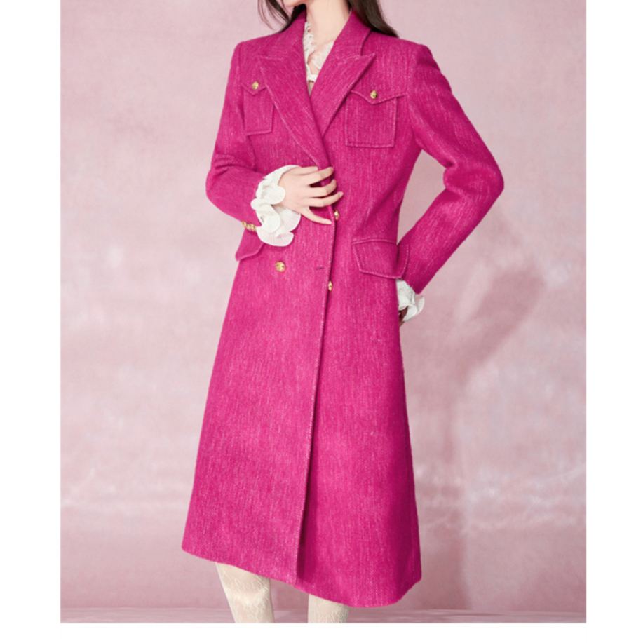 【高高甄选】EVA OUXIU/伊华欧秀毛呢外套43WLS5243