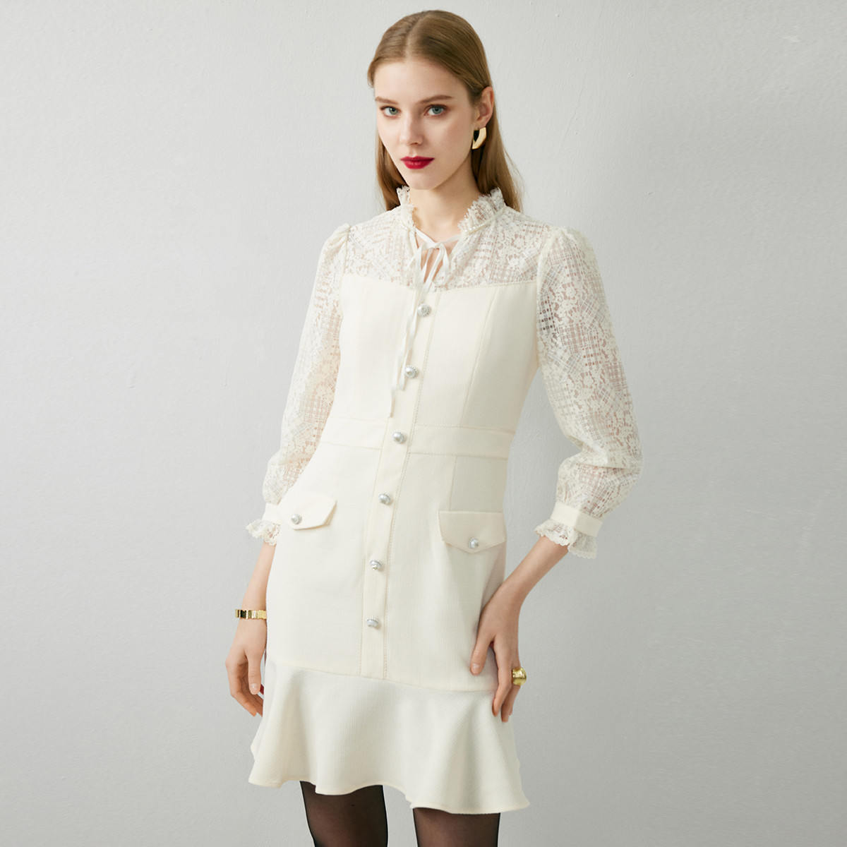 【韩诗诗专属】EVA OUXIU/伊华欧秀连衣裙33KAQ3629