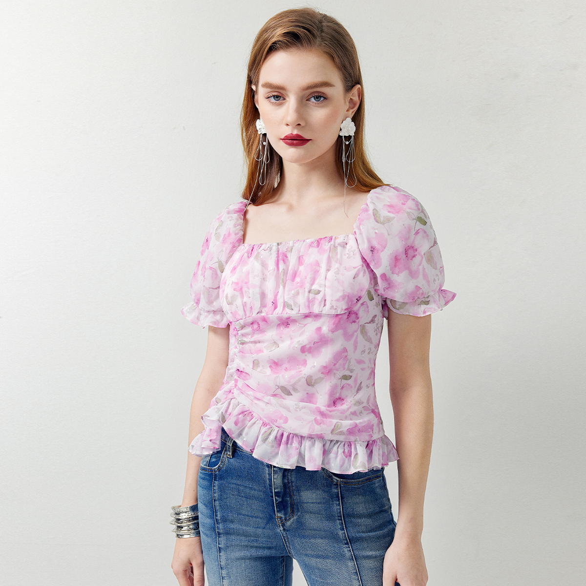 【韩诗诗专属】EVA OUXIU/伊华欧秀衬衫42KAC4826