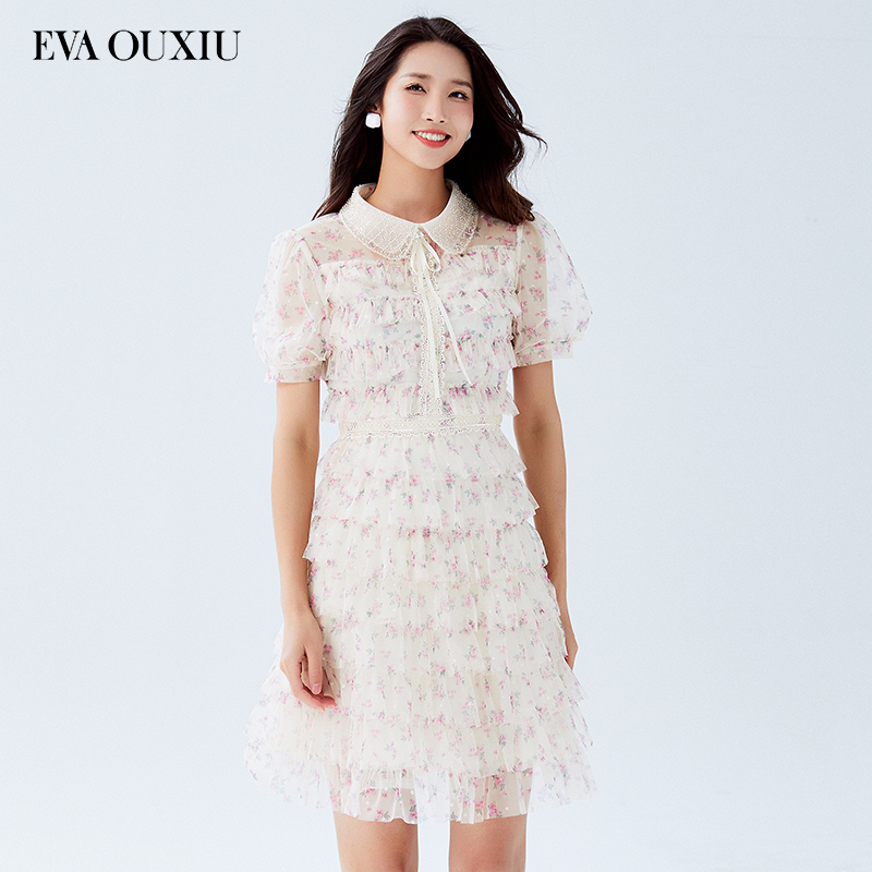 【冰冰品牌折扣】EVA OUXIU/伊华欧秀连衣裙 32WAQ3285