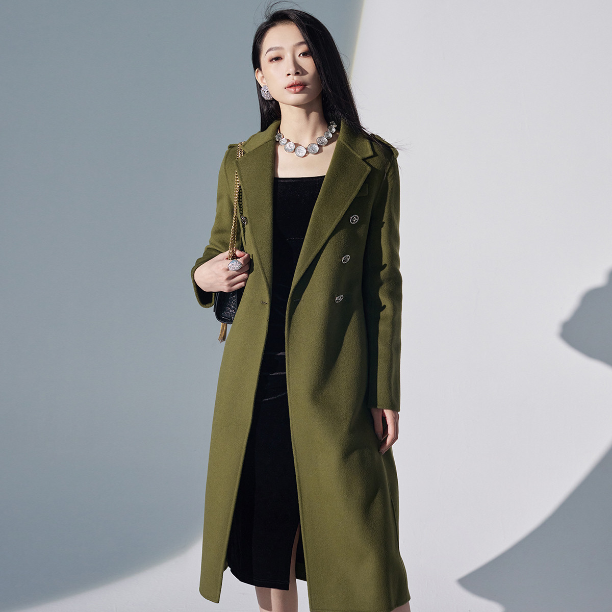 【小云总】EVA OUXIU/伊华欧秀毛呢外套E25LS9187