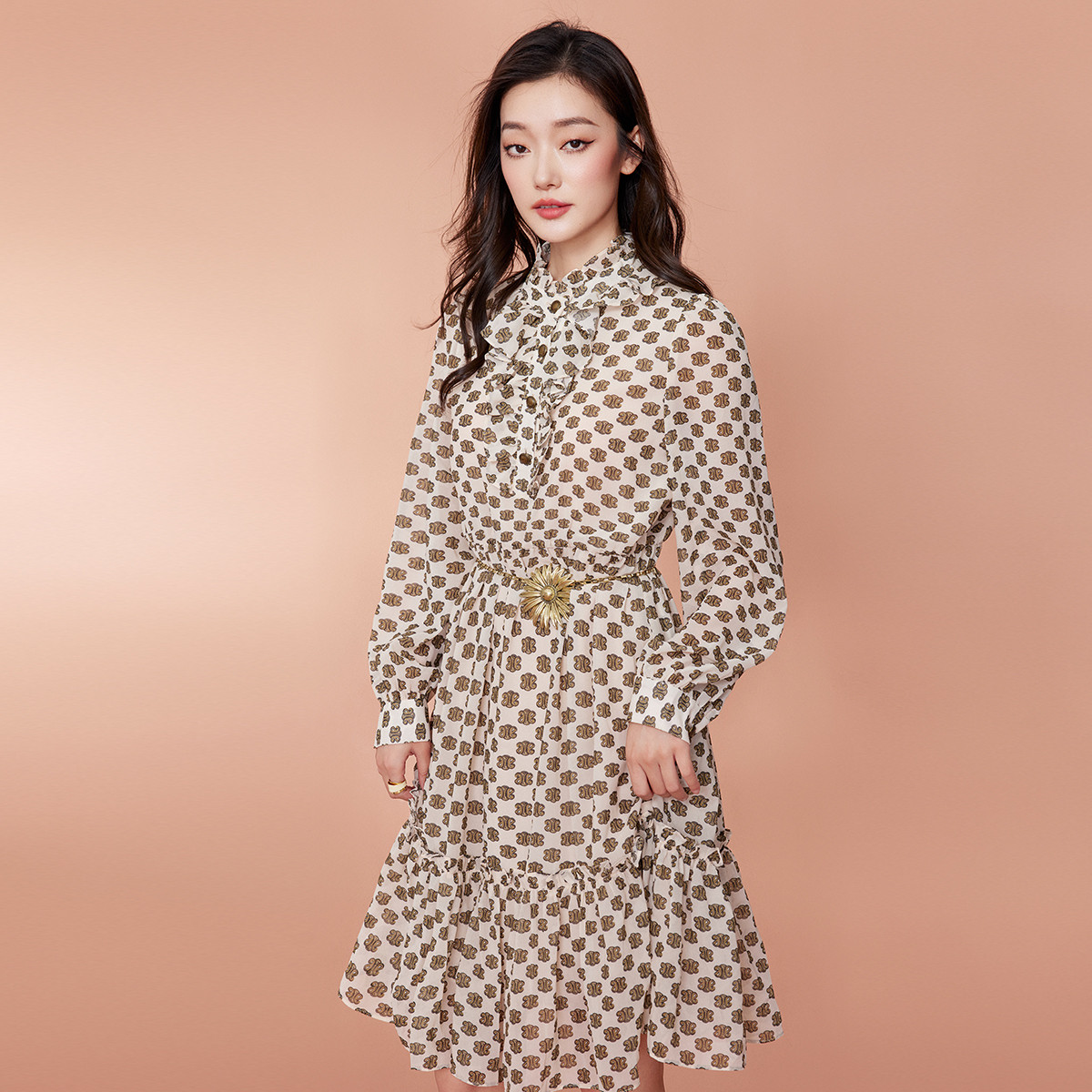 【熊姐专属】EVA OUXIU/伊华欧秀连衣裙E33AQ0601