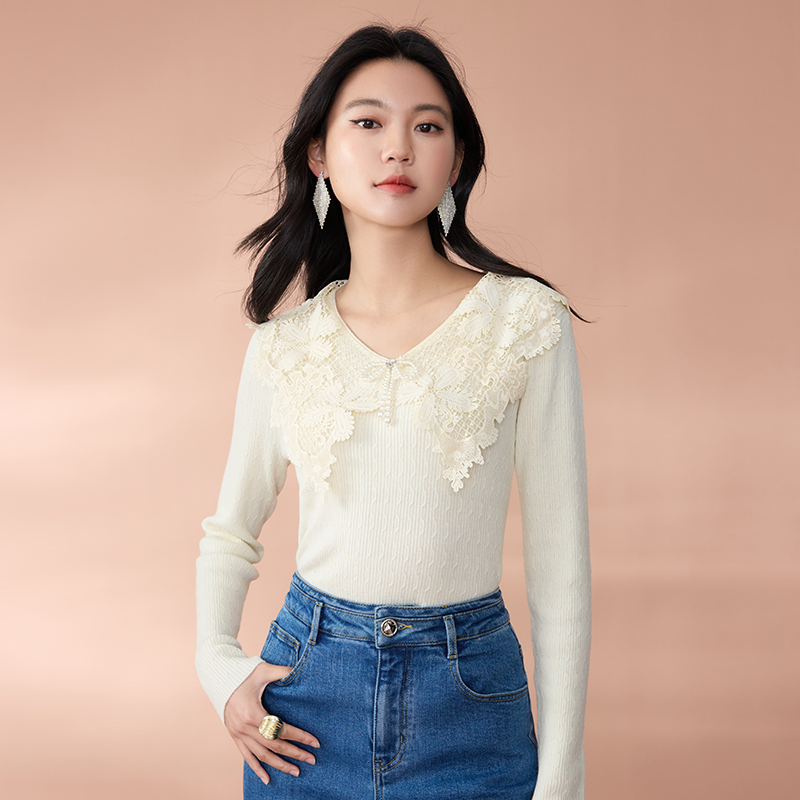 【小呆鸟专享】EVA OUXIU/伊华欧秀针织衫上衣43WZM5152