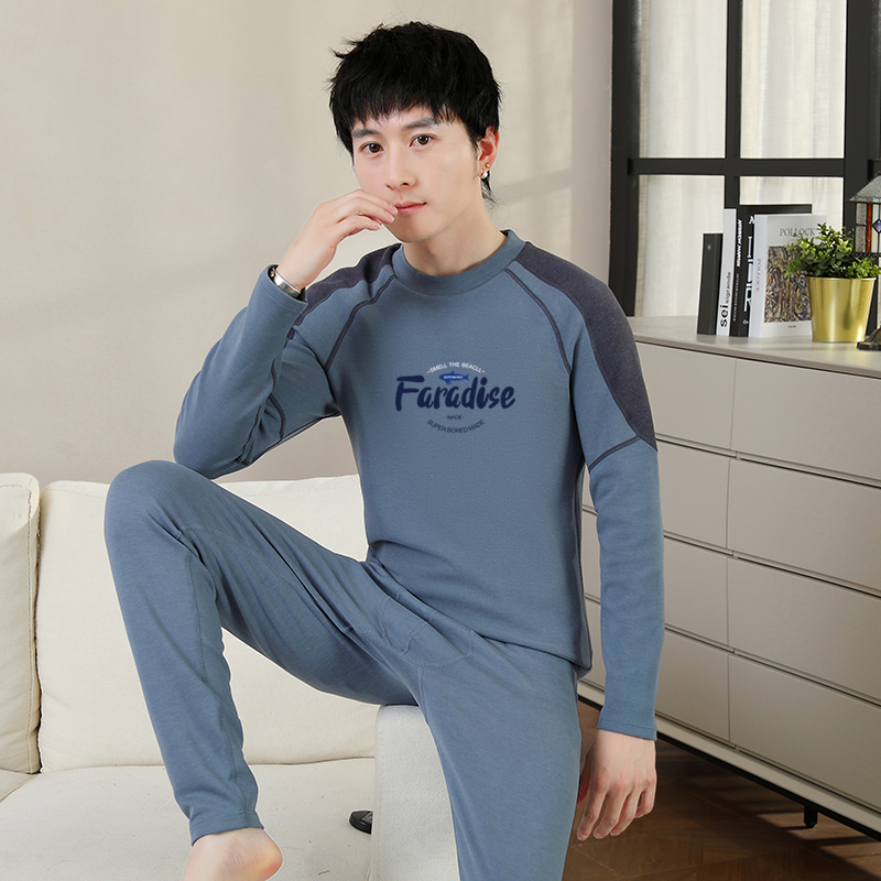 保暖内衣男款德绒套装青少年秋冬季圆领贴身发热大童男士秋衣秋裤