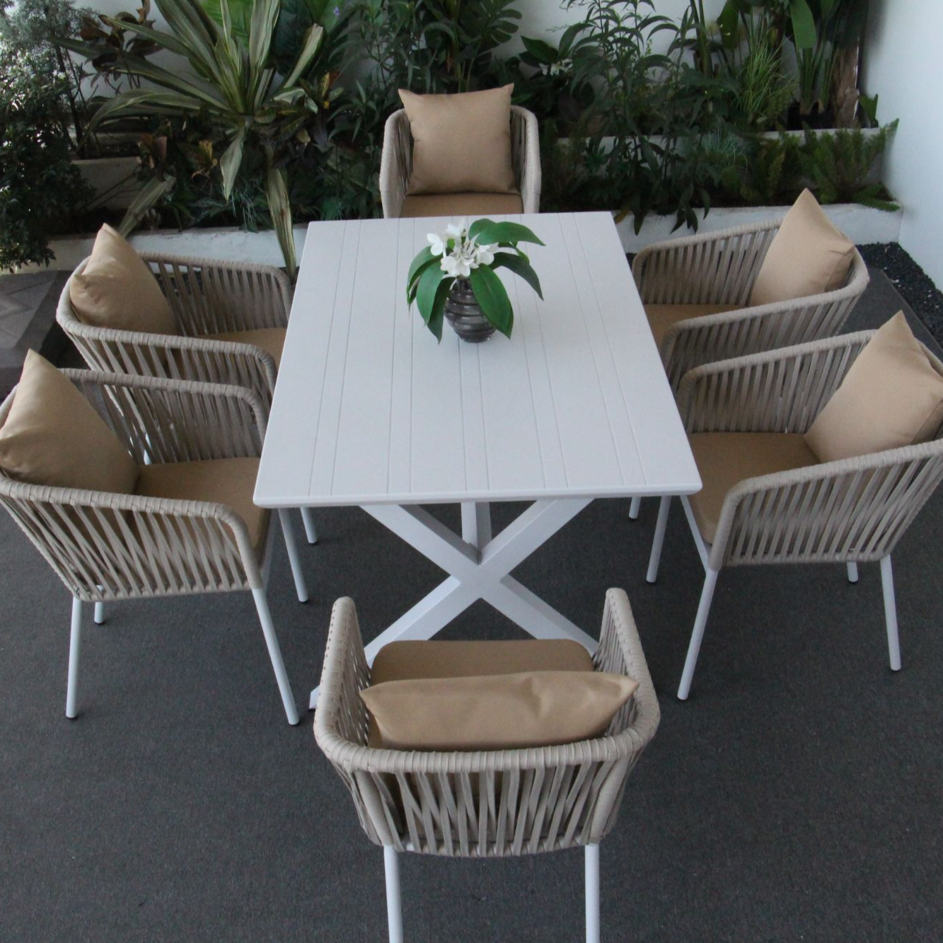 户外铝合金桌椅庭院别墅桌子椅子外摆室外花园露台露天阳台休闲