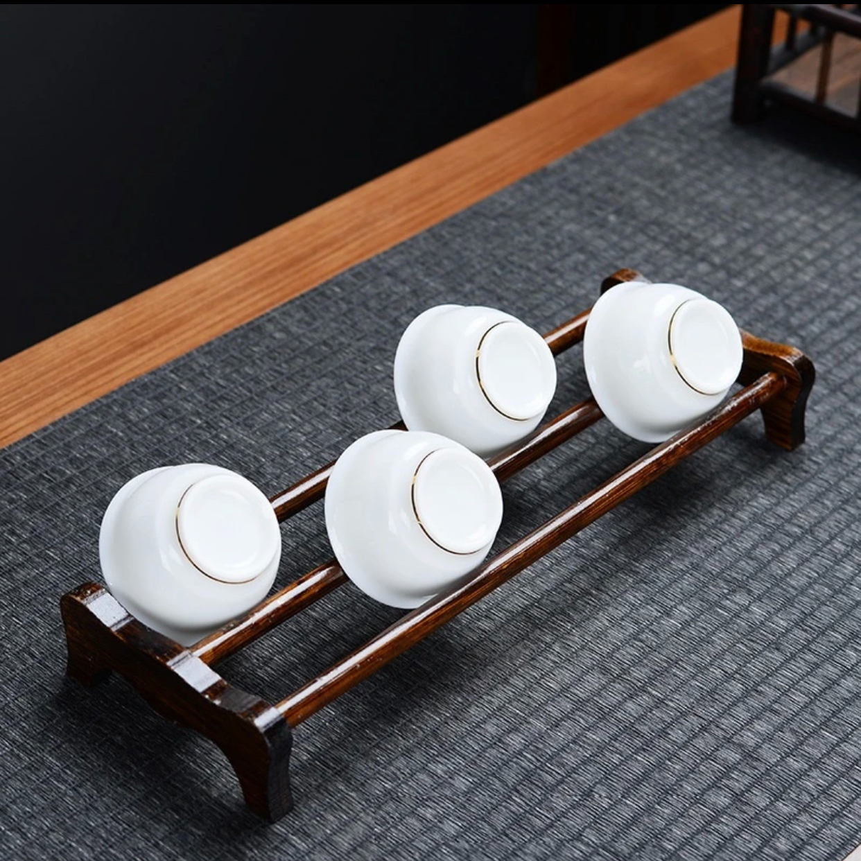 杯架茶杯架竹沥水架置物架功夫茶具配件茶道用具杯具收纳整理架子