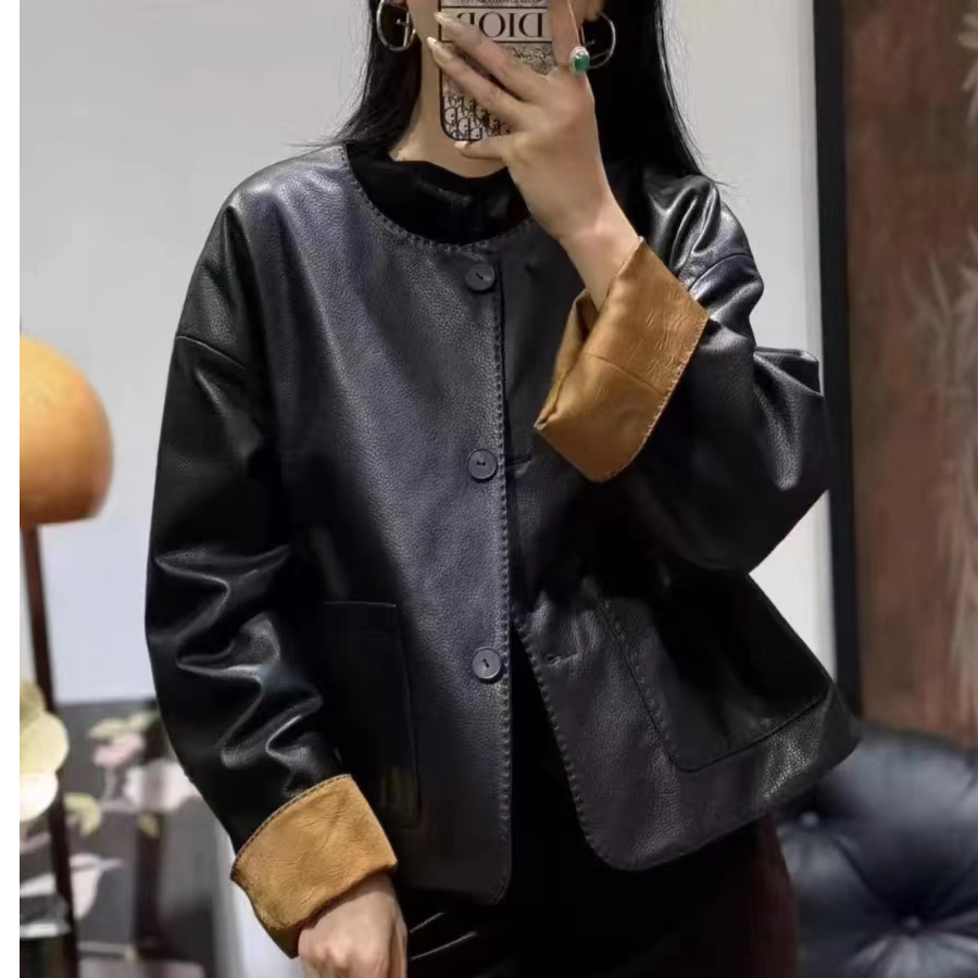 23时尚百搭休闲里外两穿女装皮衣