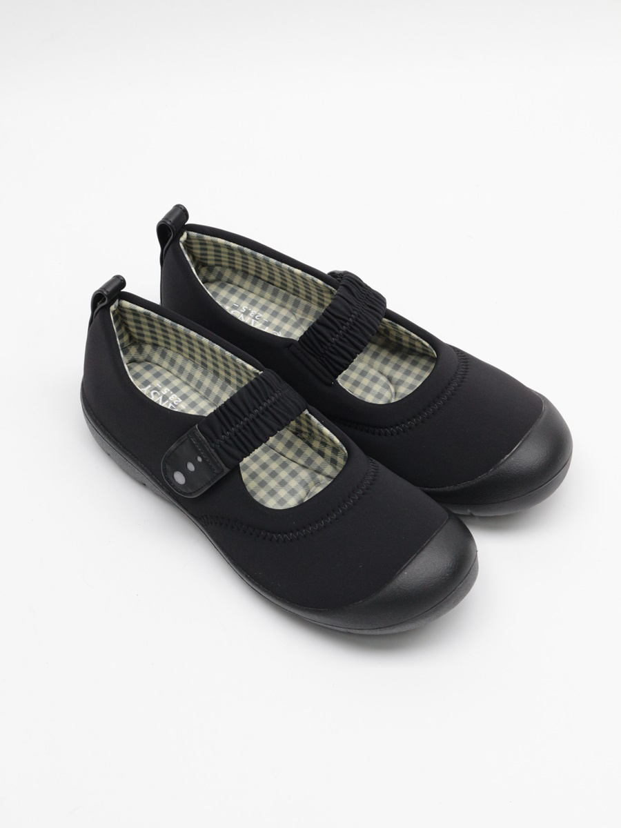 日本黑色透气平底舒适7700女鞋