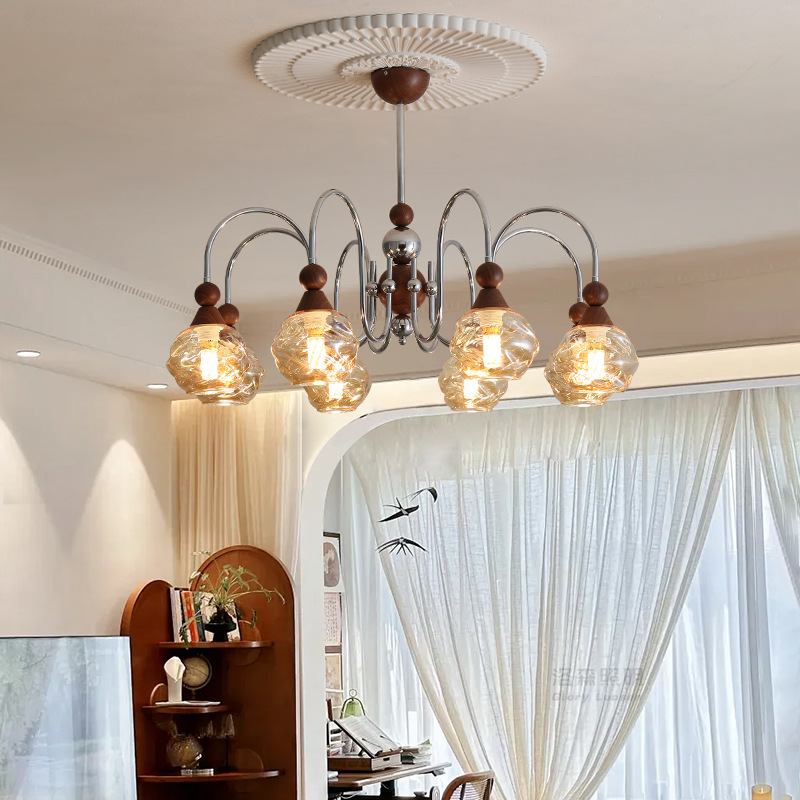 法式中古吊灯客厅灯大厅主灯餐厅灯vintage美式复古书房间卧室灯