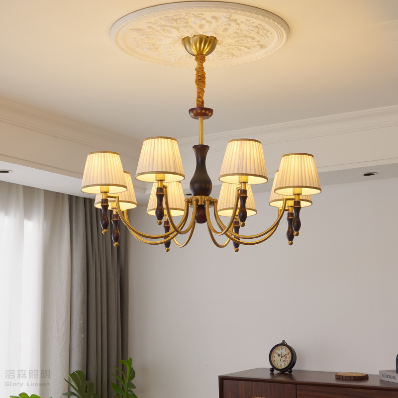 中古风客厅吊灯设计师个性创意法式美式复古主灯卧室书房餐厅吊灯