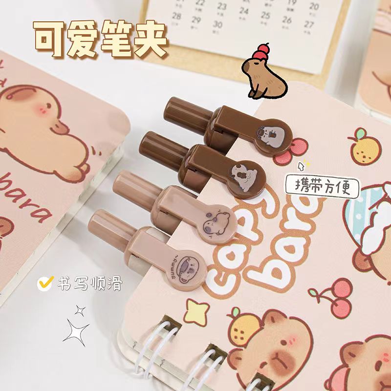 【樱桃专属】护手软握卡通按动中性笔高颜值ST