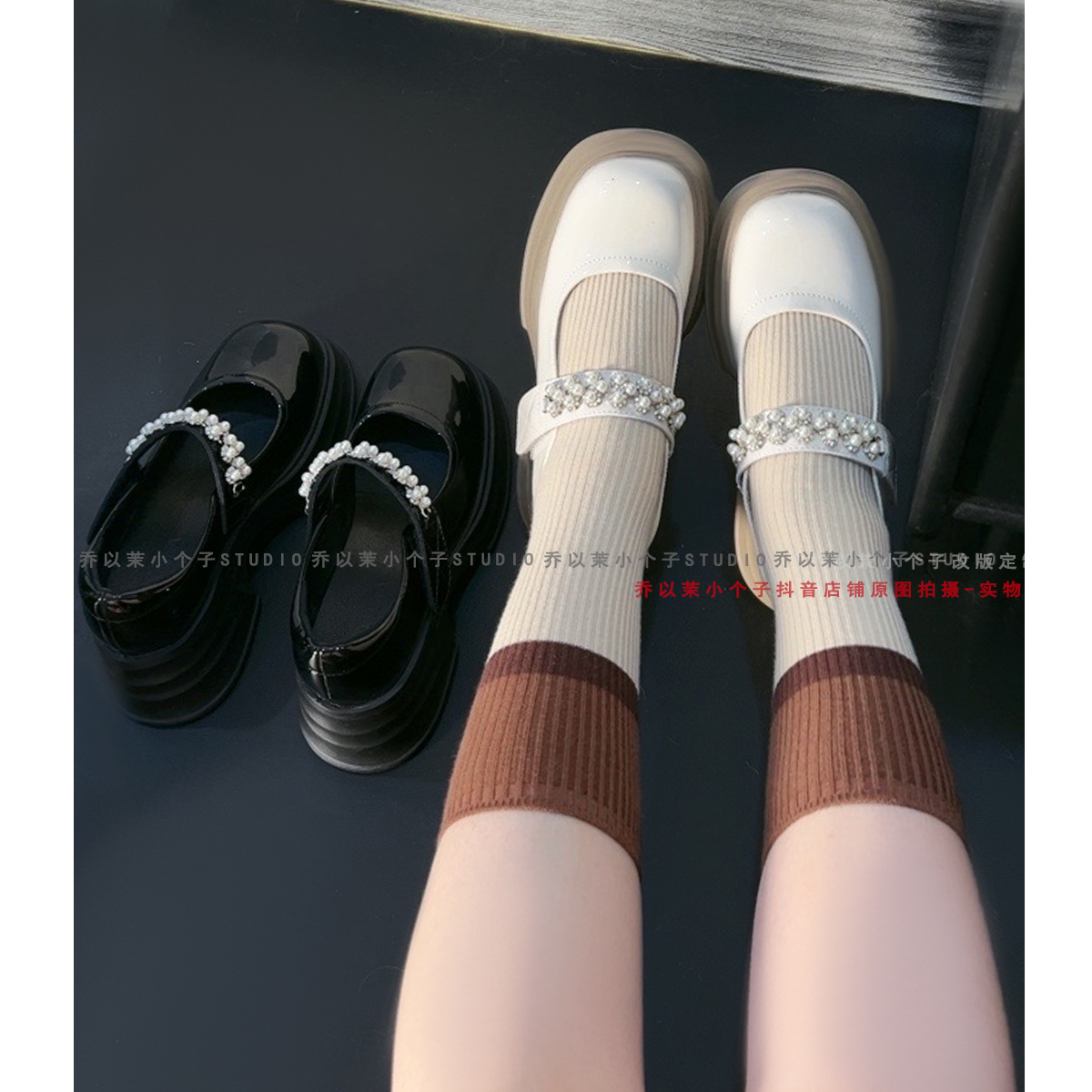 【QYM】小个子长腿玛丽珍高跟鞋单鞋皮鞋复古气质小香风显瘦女鞋