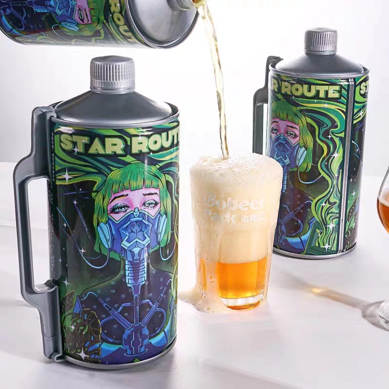 【临期处理】星航线经典拉格1.8L*1桶装国产原浆发酵精酿啤酒大桶装