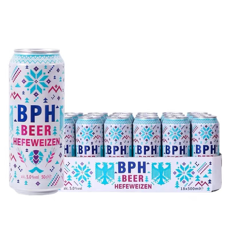【元宵节】德国进口泊啤汇/BPH啤酒500ml*18罐小麦白啤酿造浓郁